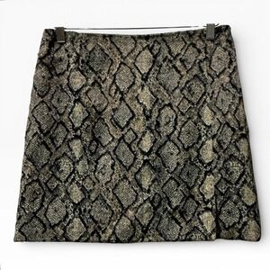 Versace Jeans Couture Vintage Snakeskin Faux Fur Mini Skirt IT 44 US 10–12 Italy